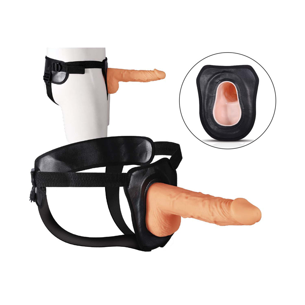 Nasstoys Erection Assistant Hollow Strap-On – White – 9.5 in.