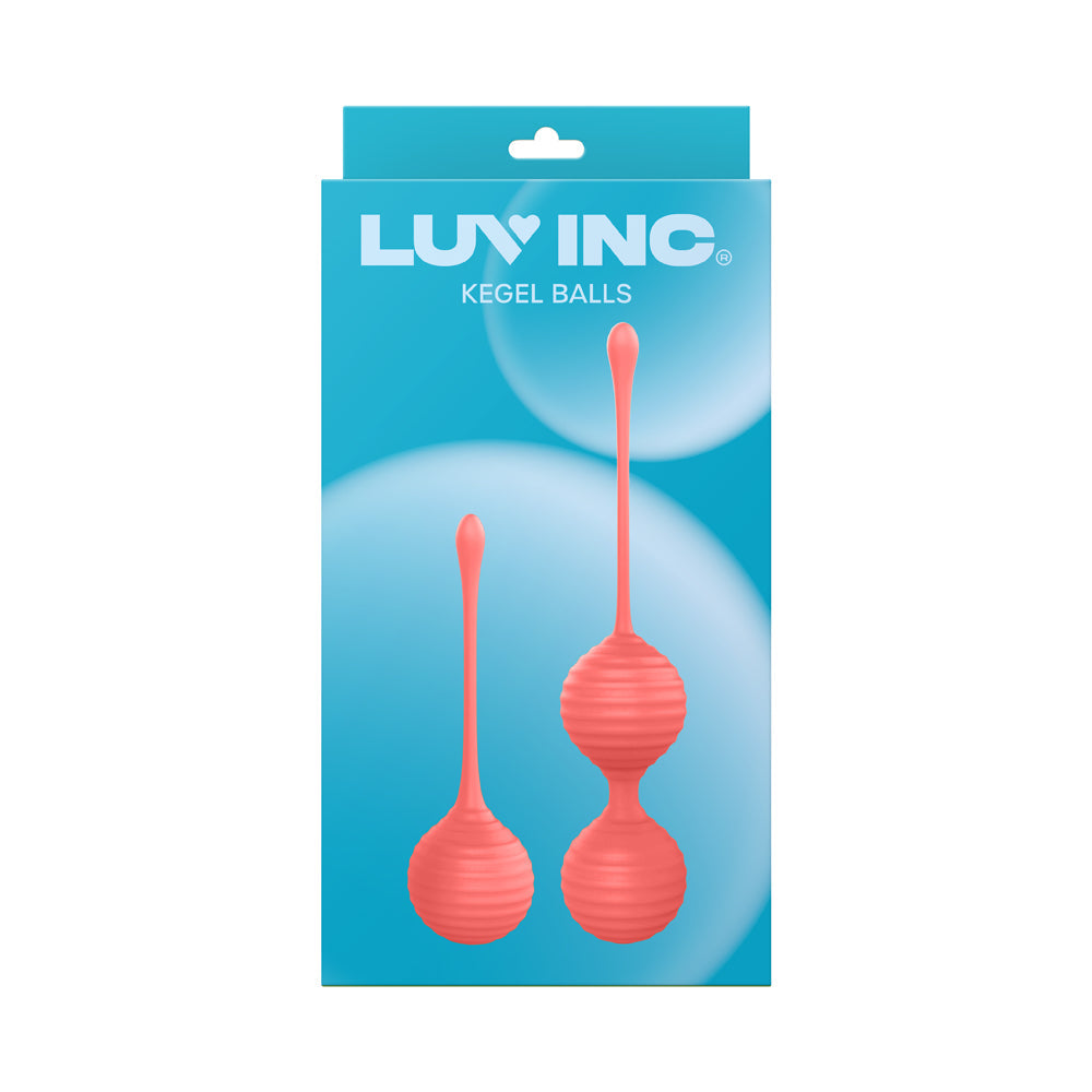 Luv Inc Kg88 Kegel Balls Set – Ribbed Silicone – Coral