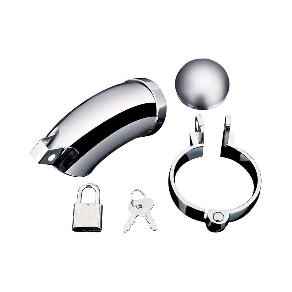 Blue Line Total Submission Cock Cage – Stainless Steel Silver