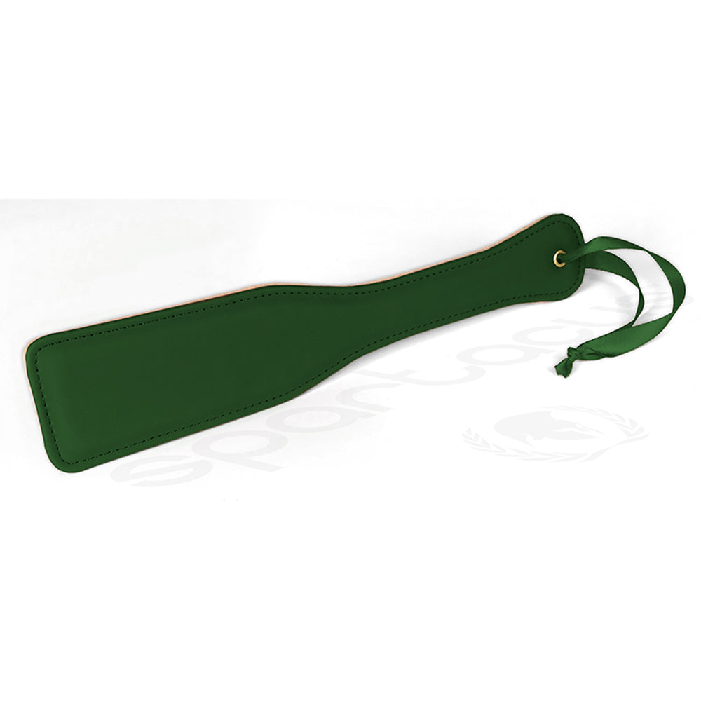 Spartacus Green PU Paddle with Reverse Plush Lining