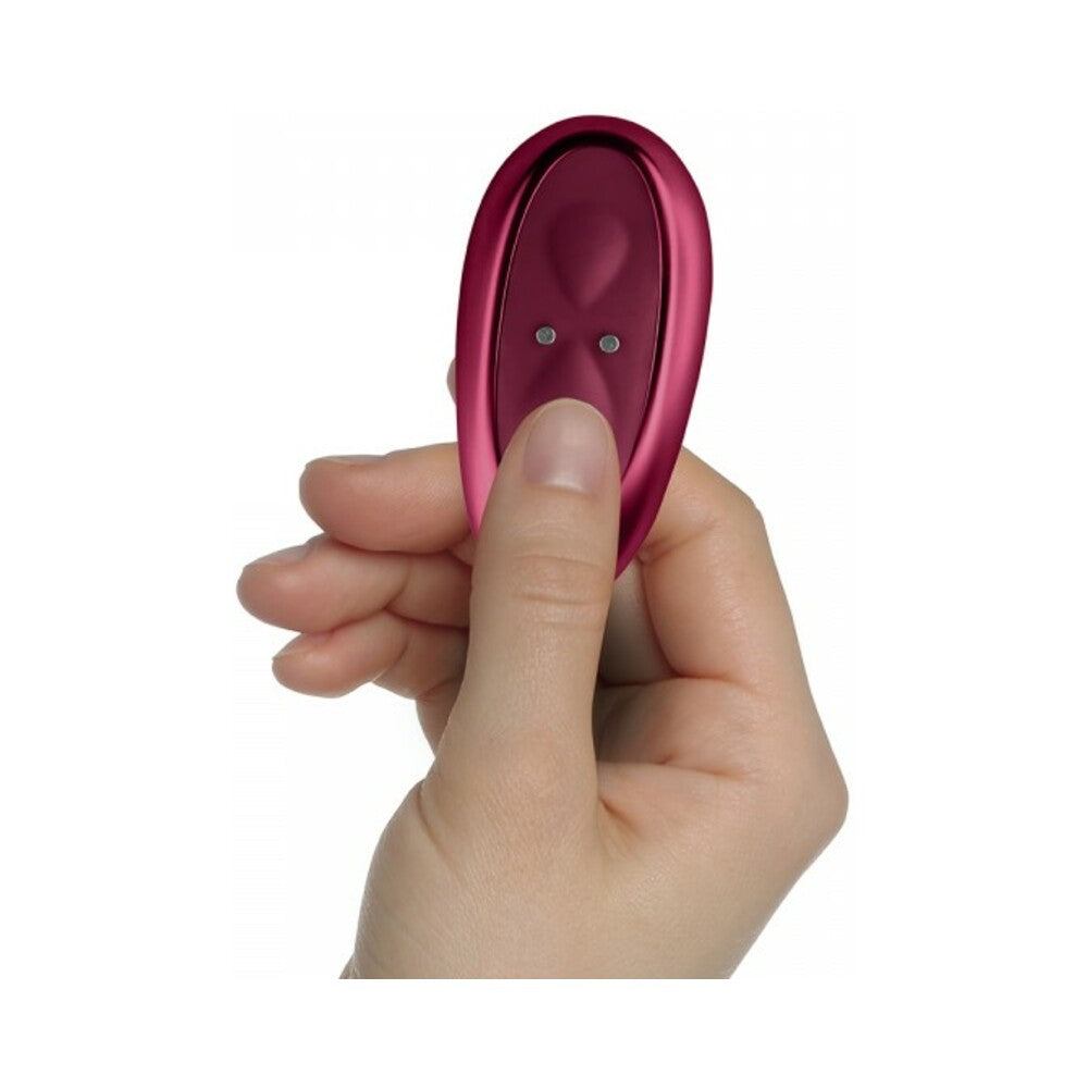 Rocks-Off Ruby Glow Saddle Vibrator - Red - Dual Motor