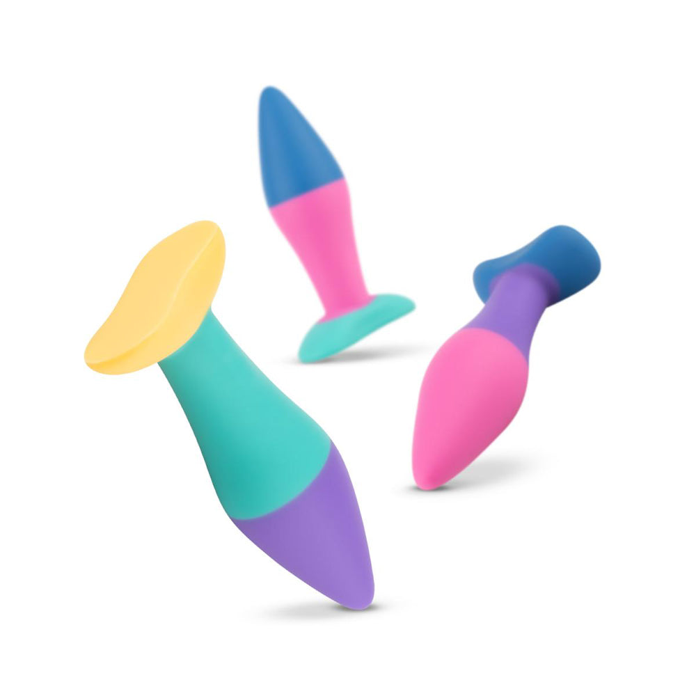 PMV20 Koda 3-Piece Butt Plug Set – Multicolor, Flexible Silicone