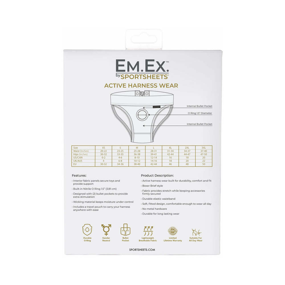 Sportsheets Em.Ex. Fit Harness Patent Corset 2XL – Black – Supportive and Comfortable Design