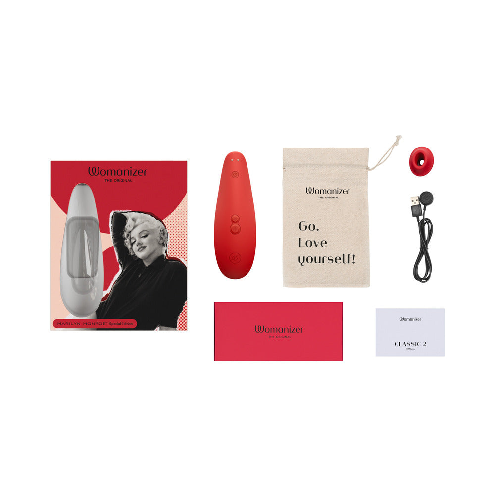 Womanizer Marilyn Monroe Classic 2 Special Edition Clitoral Stimulator – Vivid Red