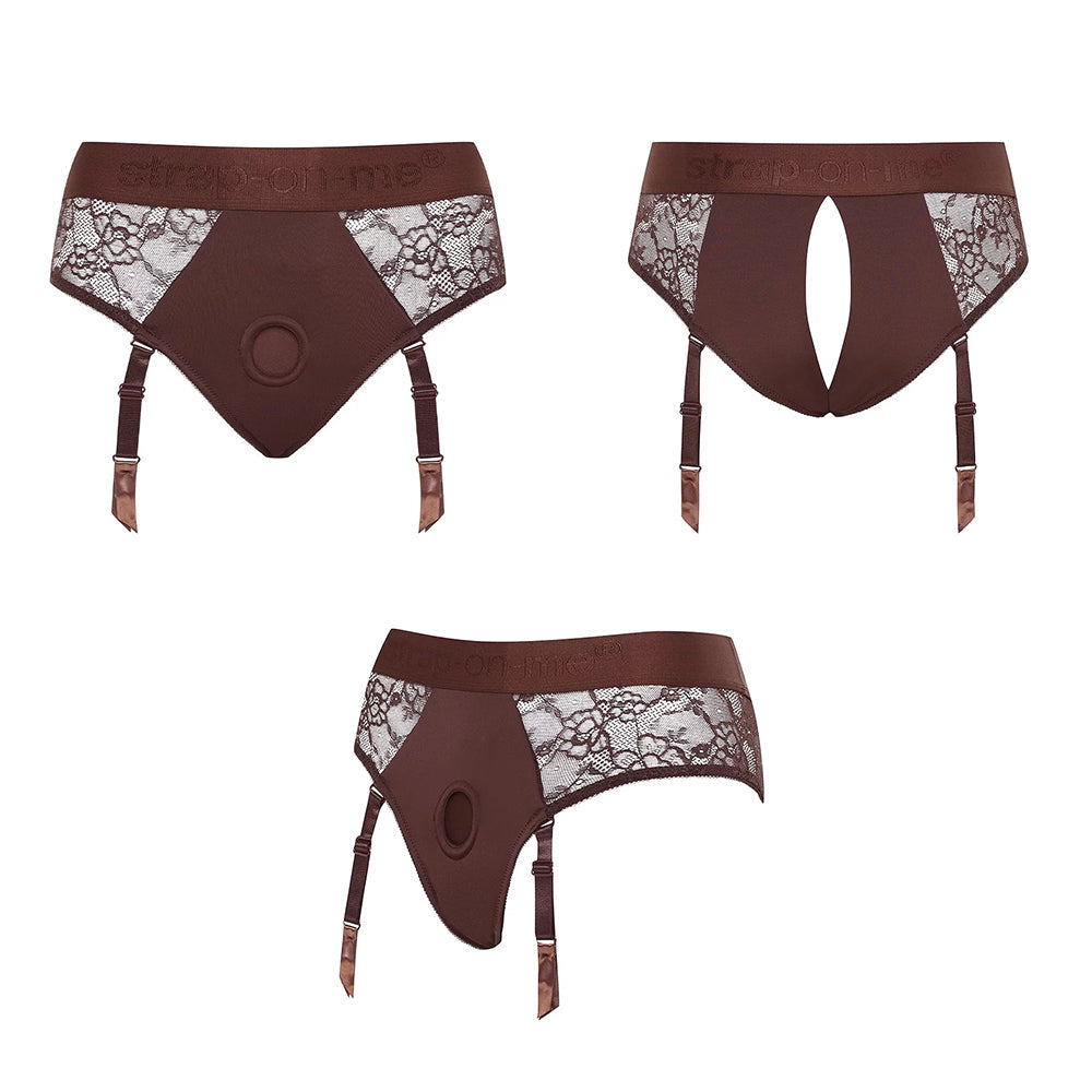 Strap-On-Me Diva Lingerie Harness – Chocolate Lace Design, Size L