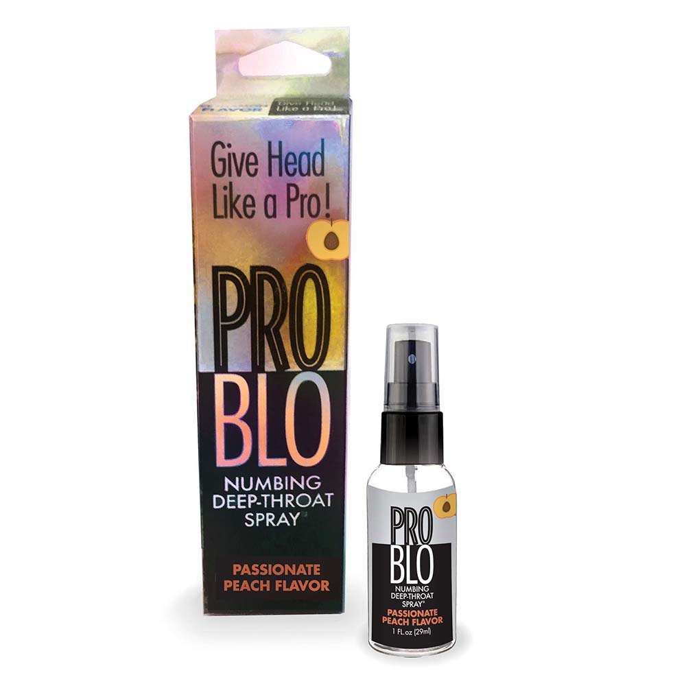 Pro Blo Numbing Deep Throat Spray – Peach Flavor – 1 oz