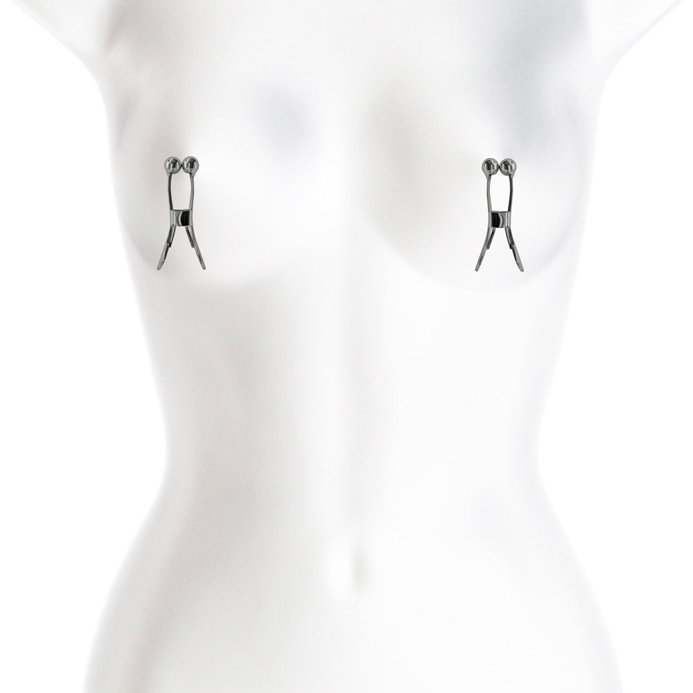 Bound Nipple Clamps C1 Gunmetal – Metal Clamps with Silicone Tips