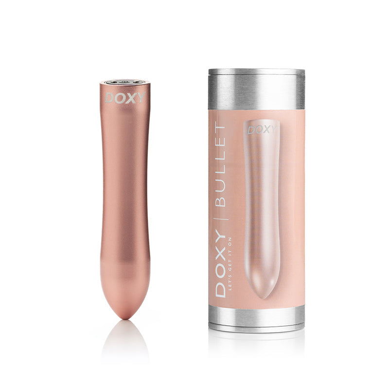 Doxy Bullet Rechargeable Vibrator - Rose Gold - 7 Vibration Modes