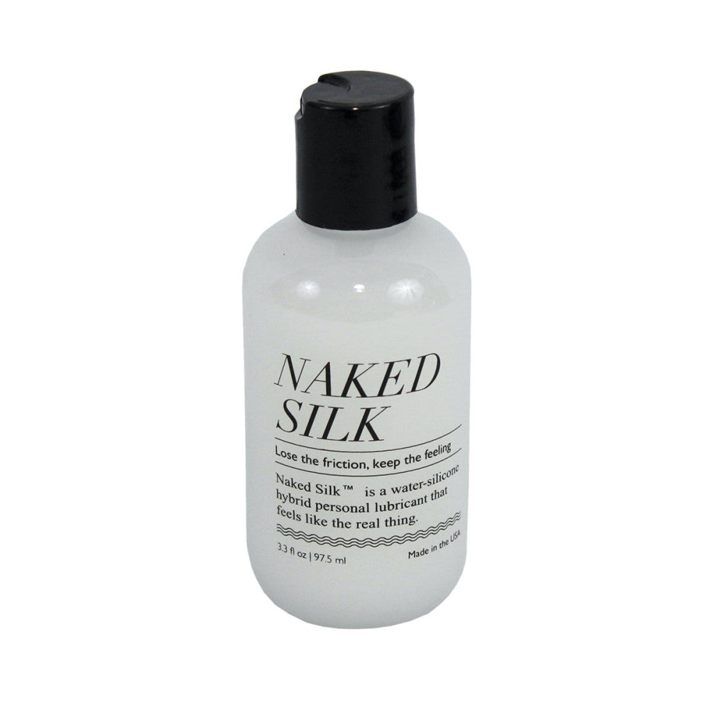 Naked Silk Hybrid Lubricant 3.3 oz – Water-Silicone Blend – White