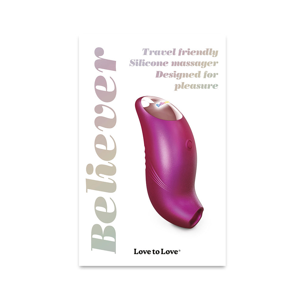 Love to Love Believer Iridescent Berry Clitoral Stimulator – Hot Pink