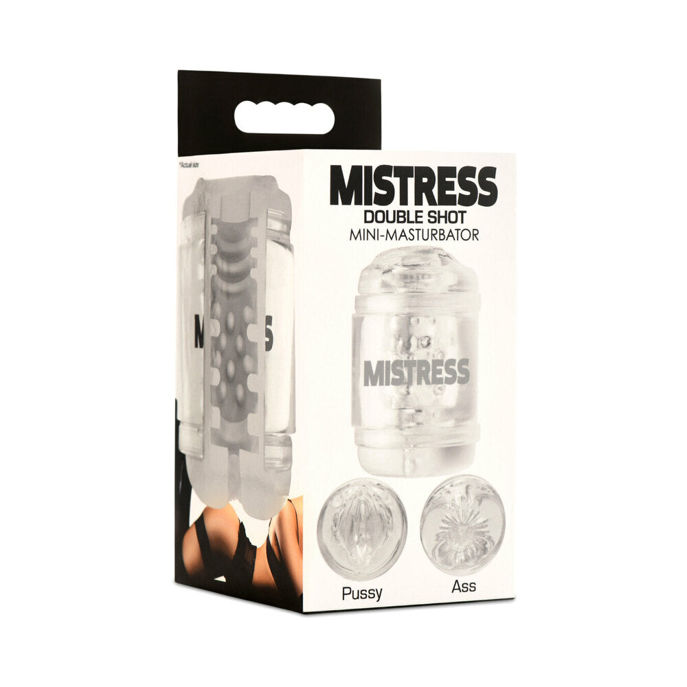 Curve Novelties Mistress Double Shot Mini Masturbator - Clear