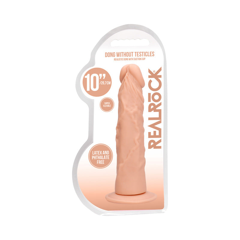 RealRock Skin 10 in. Dildo – Realistic Design in Beige