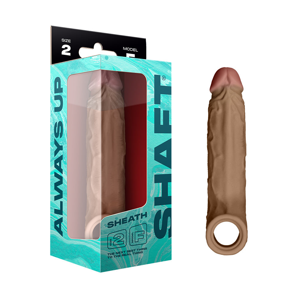 Shaft Model F Sheath – Realistic Liquid Silicone – Brown