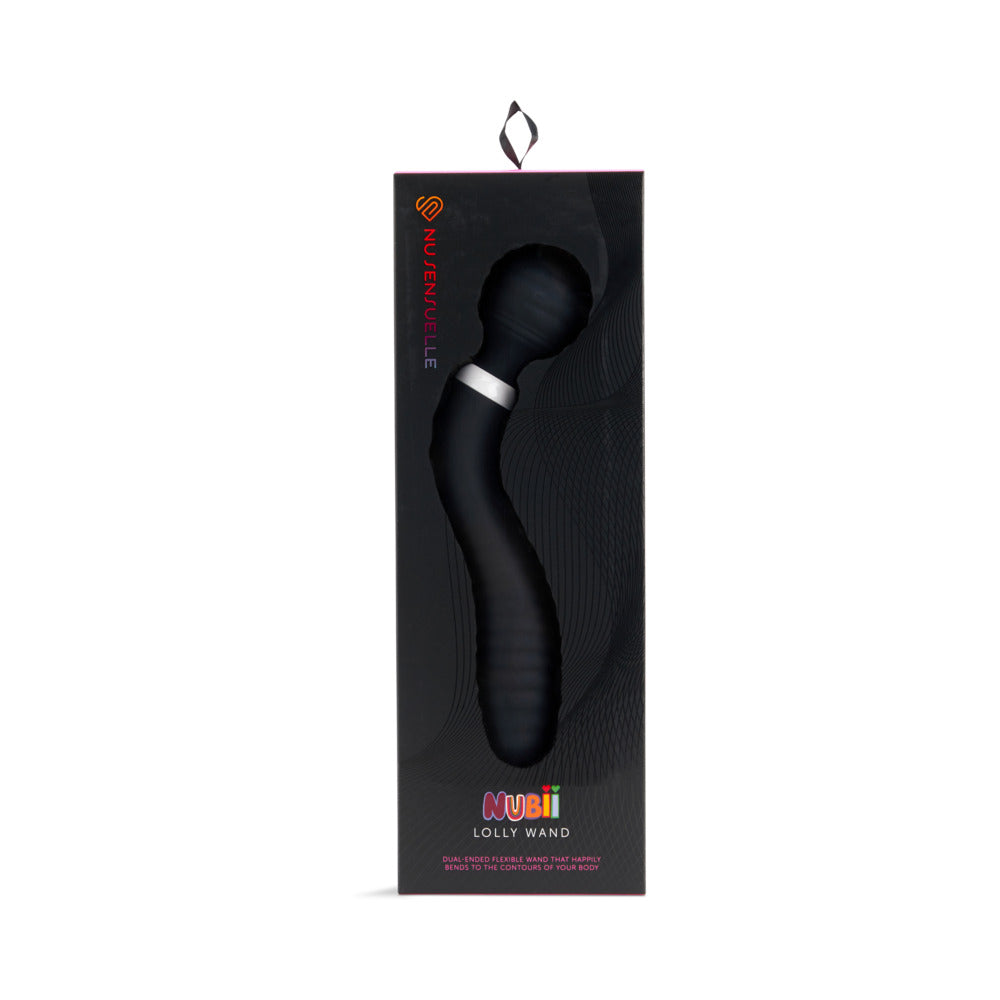 Nu Sensuelle Lolly Nubii Double-Ended Flexible Wand – Black