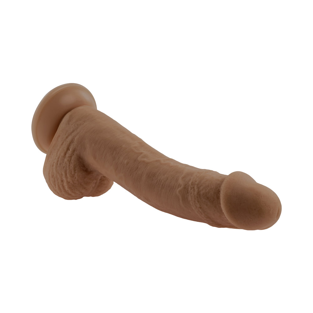 Selopa Natural Feel Flexskin Bendable Dildo with Moving Material 7 in. - Dark