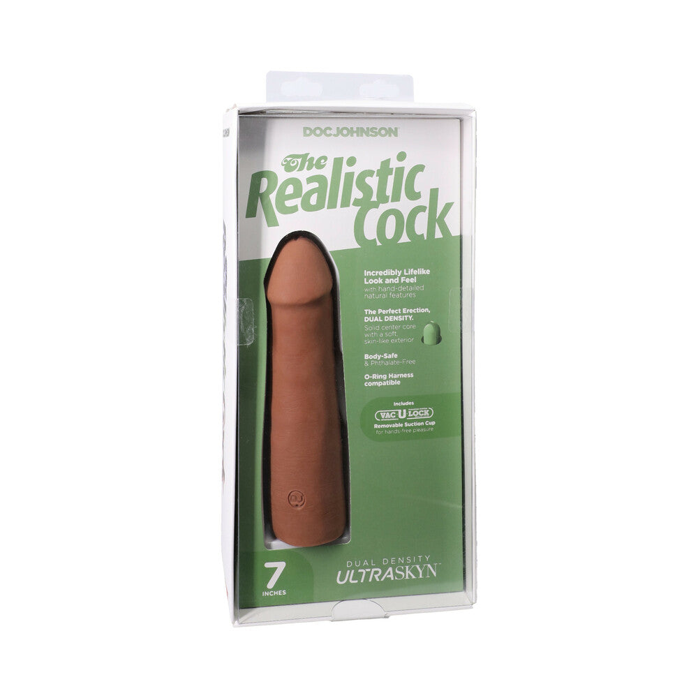 Doc Johnson Realistic Cock 7 in. Dildo with Suction Cup – Tan