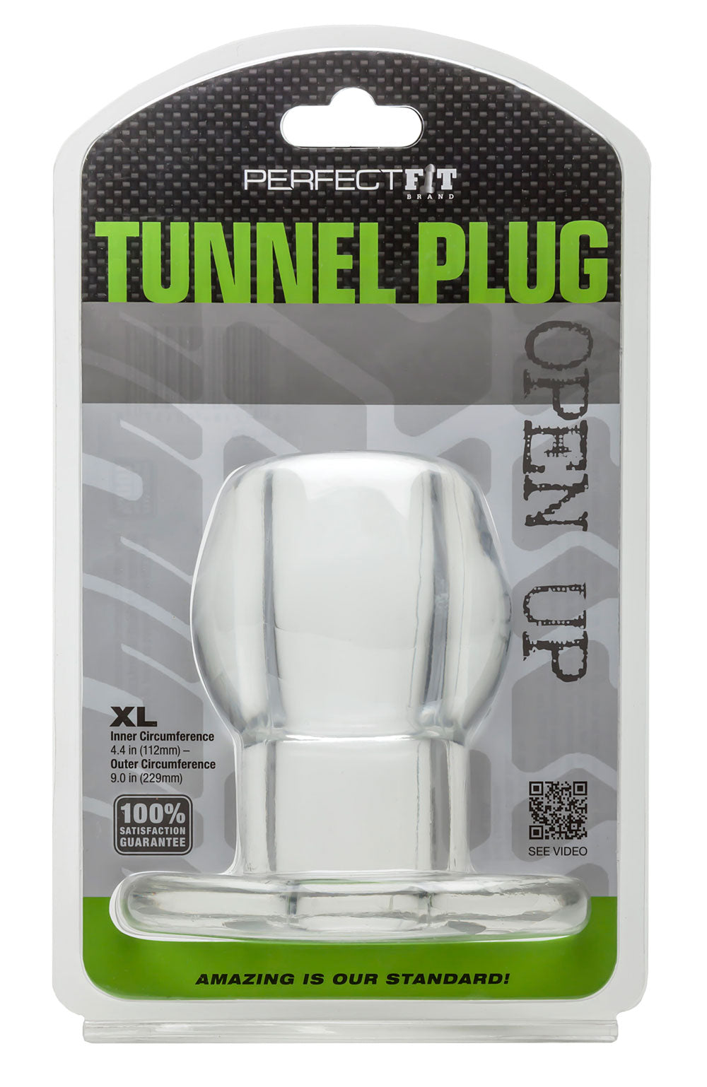 Perfect Fit Tunnel Plug XL - Clear Butt Plug with Tunnel Feature