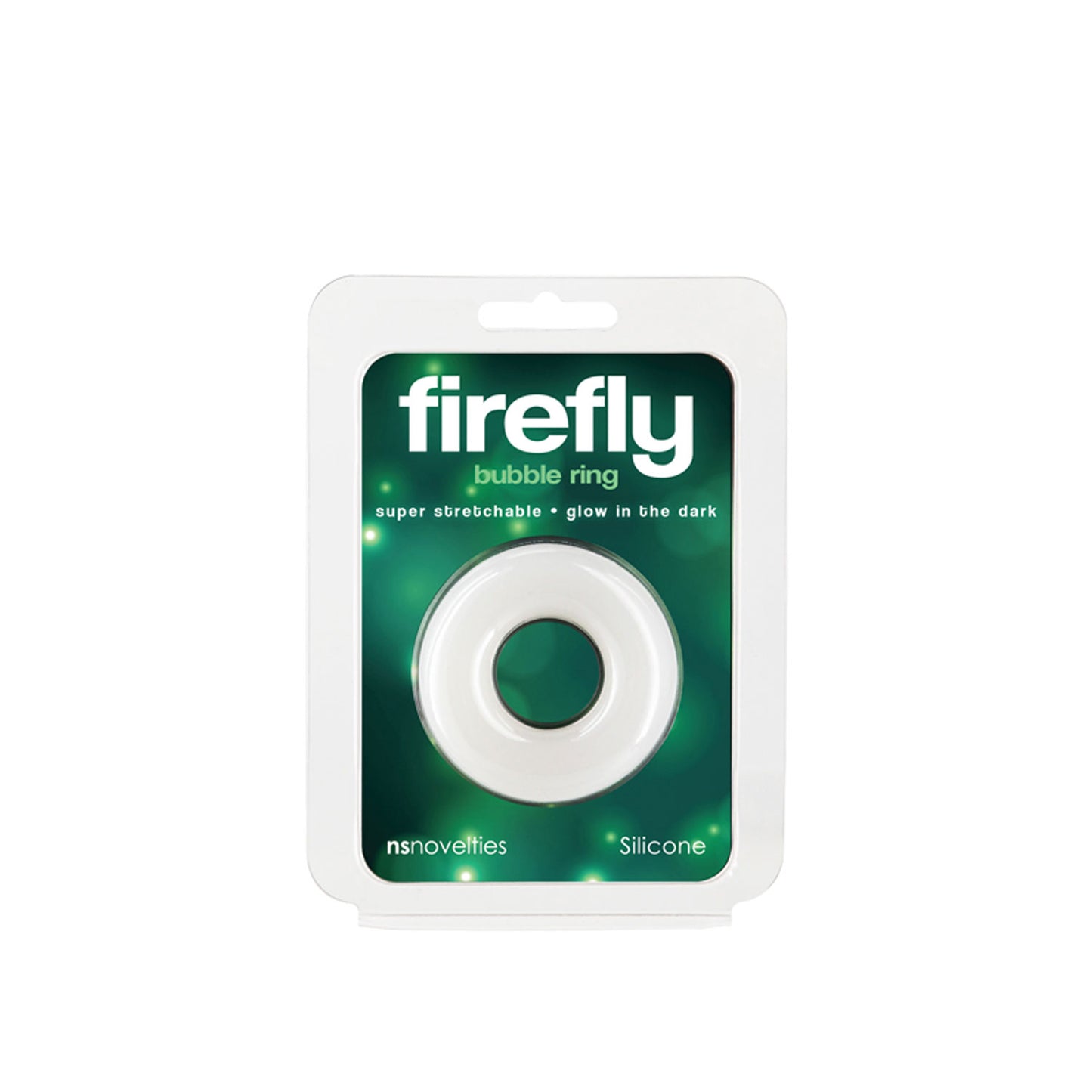 Firefly Bubble Ring - Medium - Glow-in-the-Dark - White