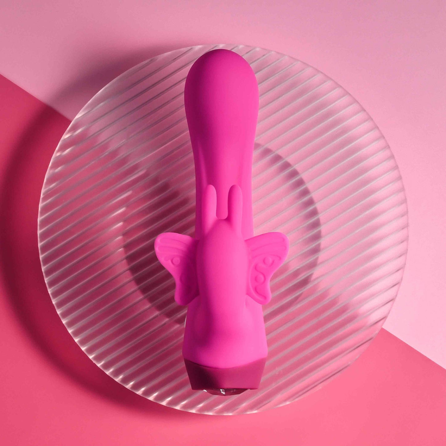 Evolved Novelties Butterfly Love Pink Vibrator with Butterfly Stimulator