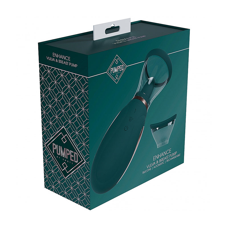 Shots Enhance Automatic Rechargeable Vulva & Breast Pump - Forest Green