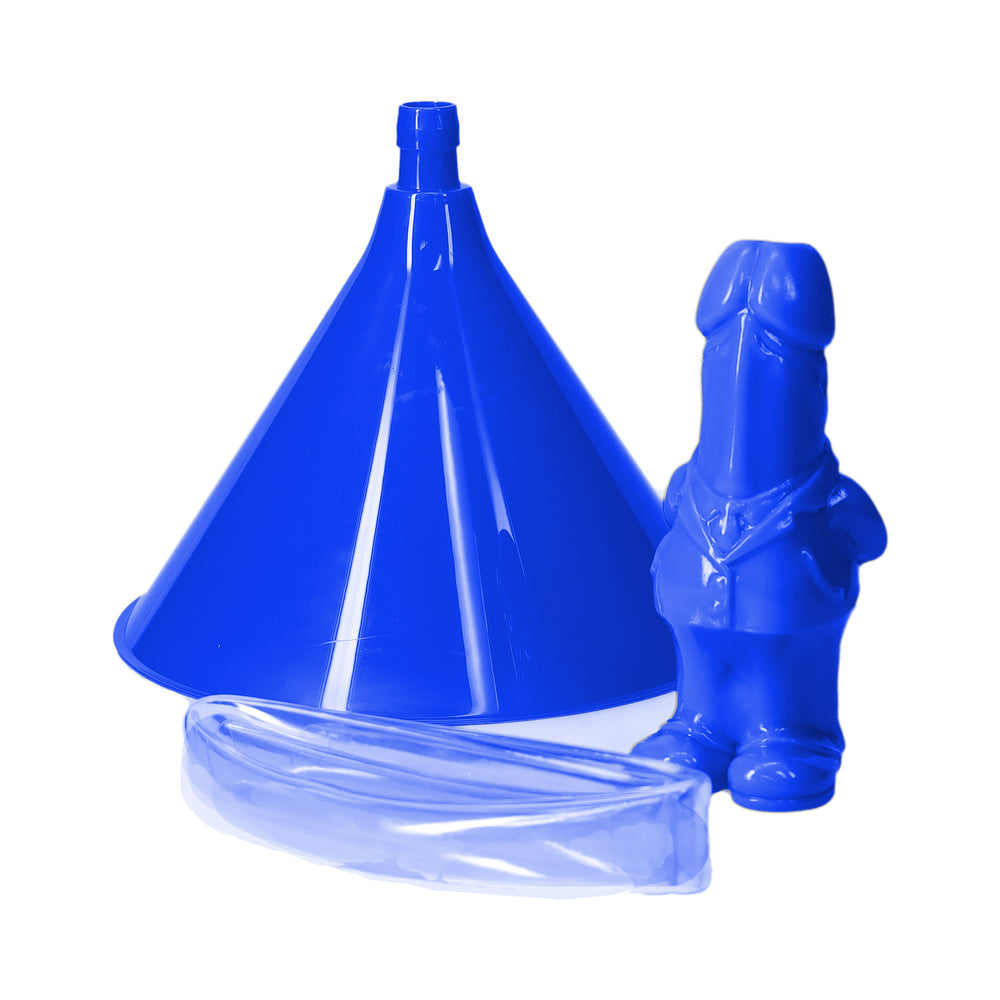 Dickheads Beer Bong – Blue – Flexible TPE and PVC Construction