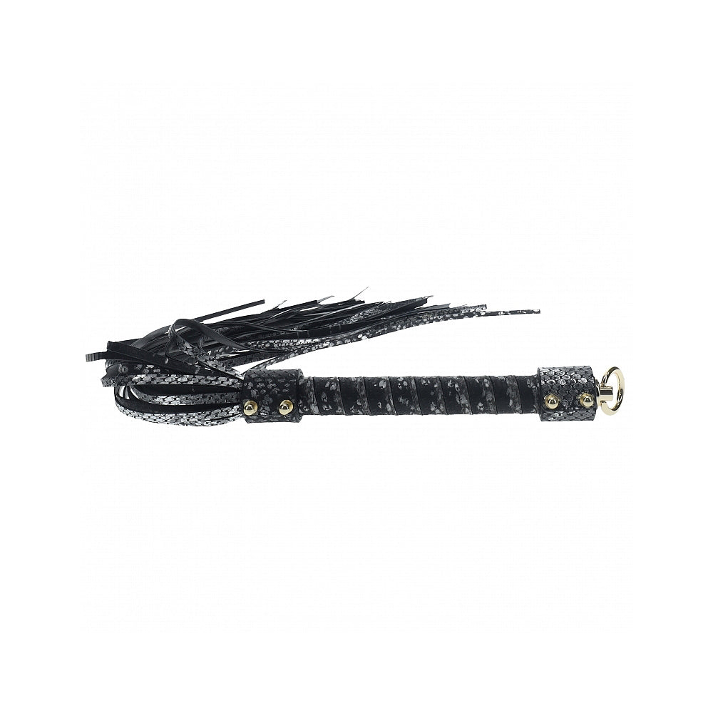 Ouch! Florence Collection Flogger – Black – Bonded Leather