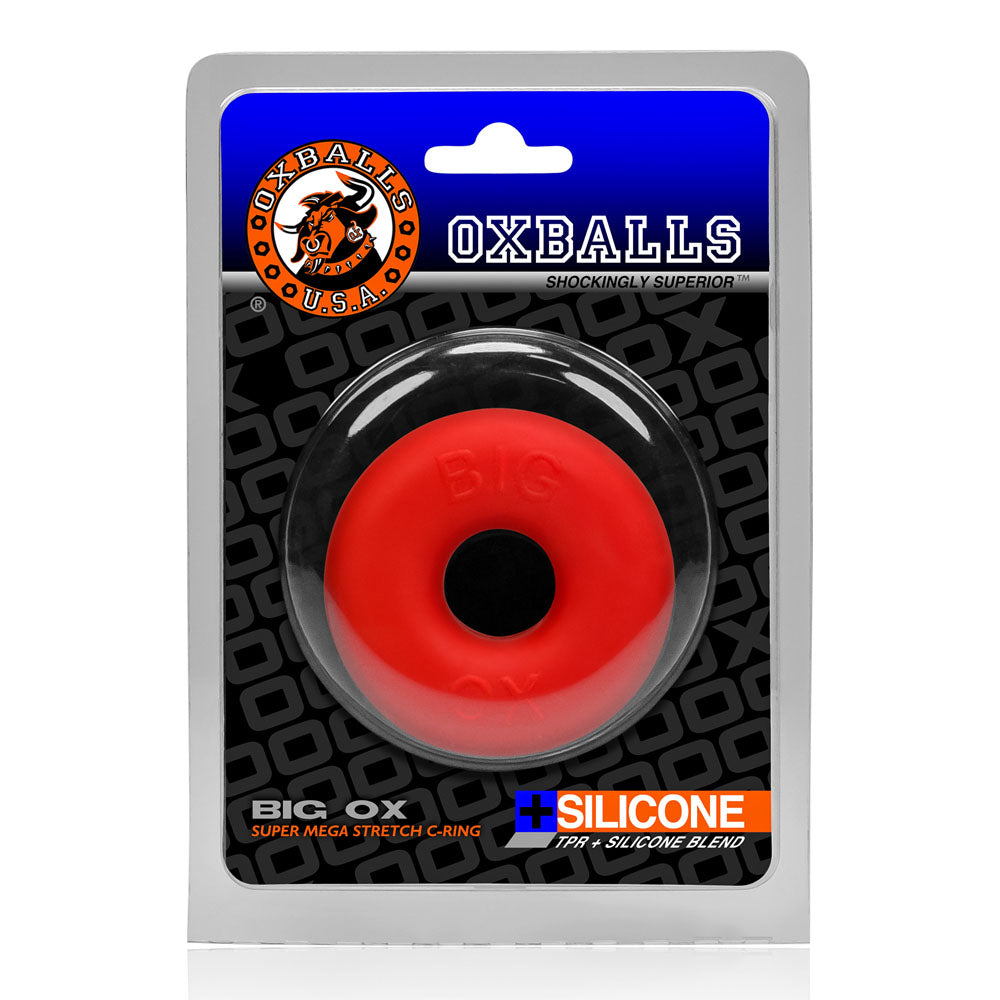 Oxballs Big Ox Cockring - Thick Silicone Design - Red