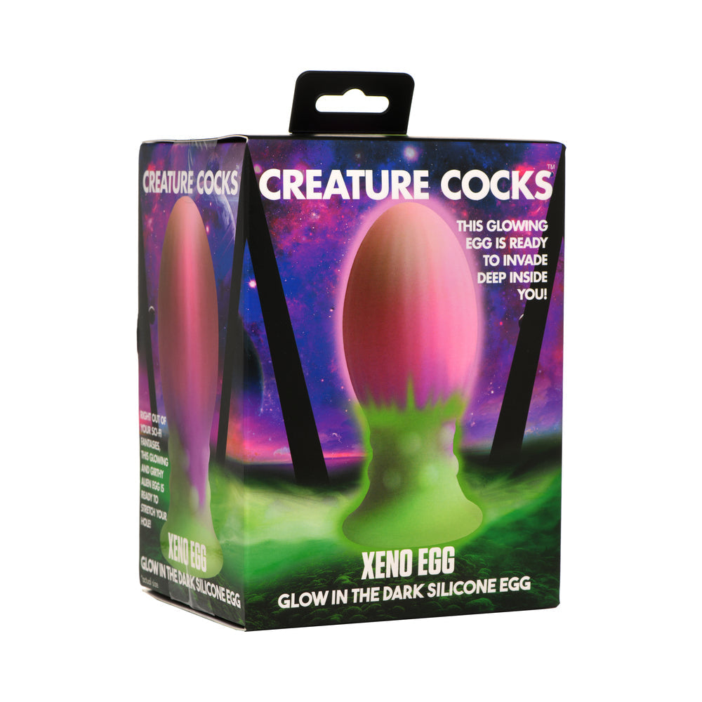 Creature Cocks Xeno Egg Glow-in-the-Dark Silicone Egg – Multi-Color