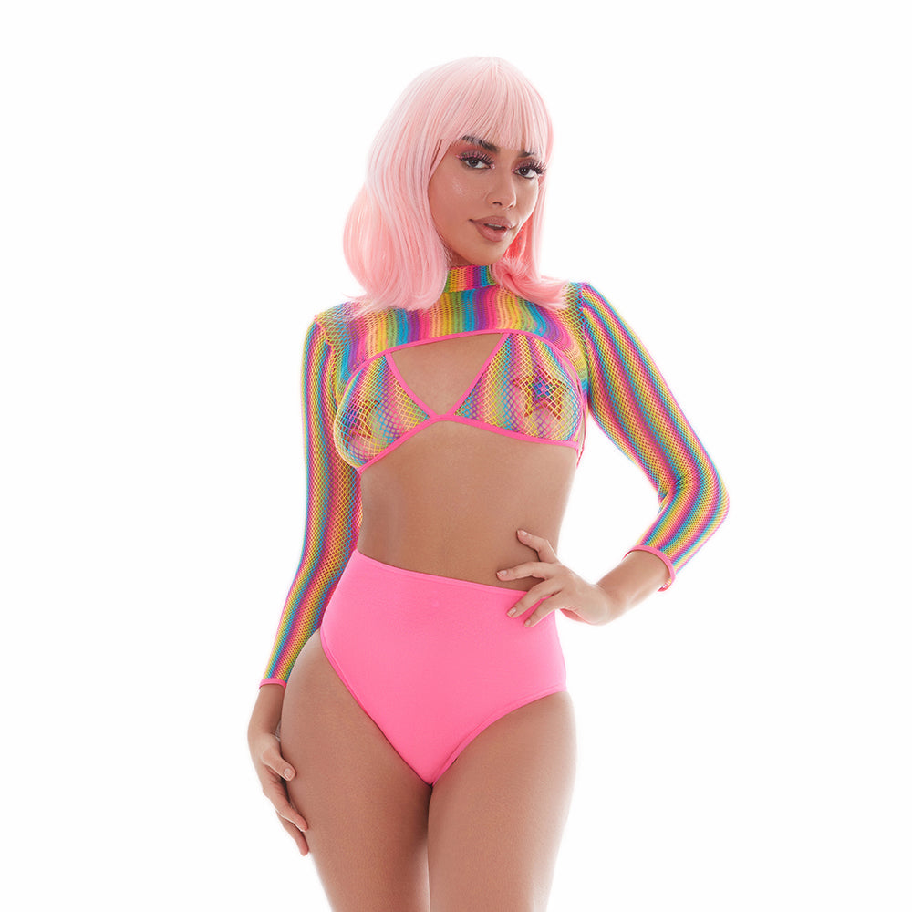 Rene Rofe Kandihouse Rainbow Net Set – Fishnet Material – One Size