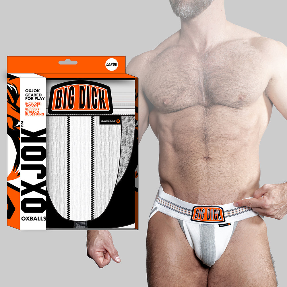 Oxballs Oxjok Bulger Pumper-Sack Slider Jock - White, Size M