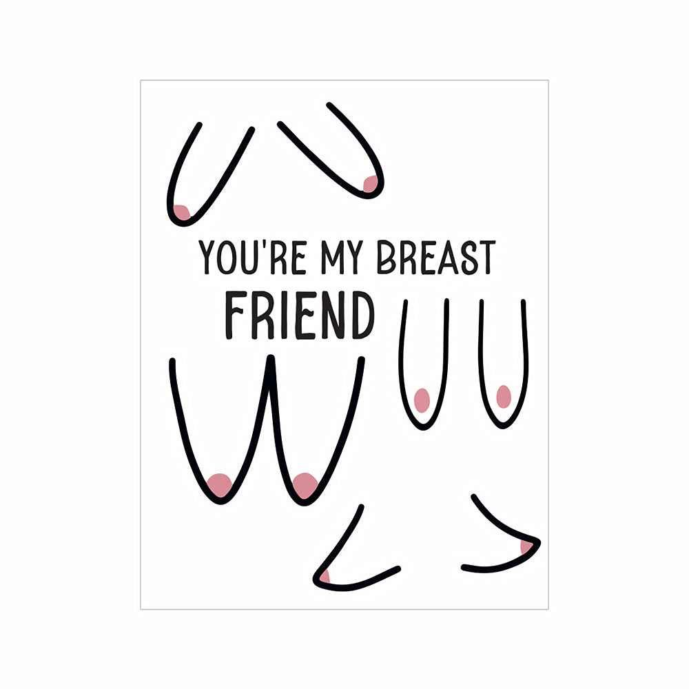 KushKards Breast Friends Naughty Greeting Card - White