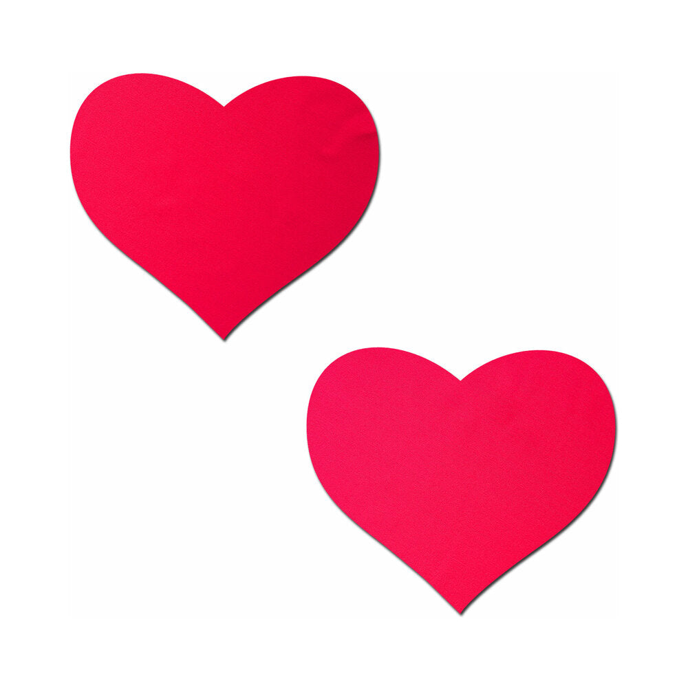 Pastease Neon Red Heart Nipple Pasties – Red
