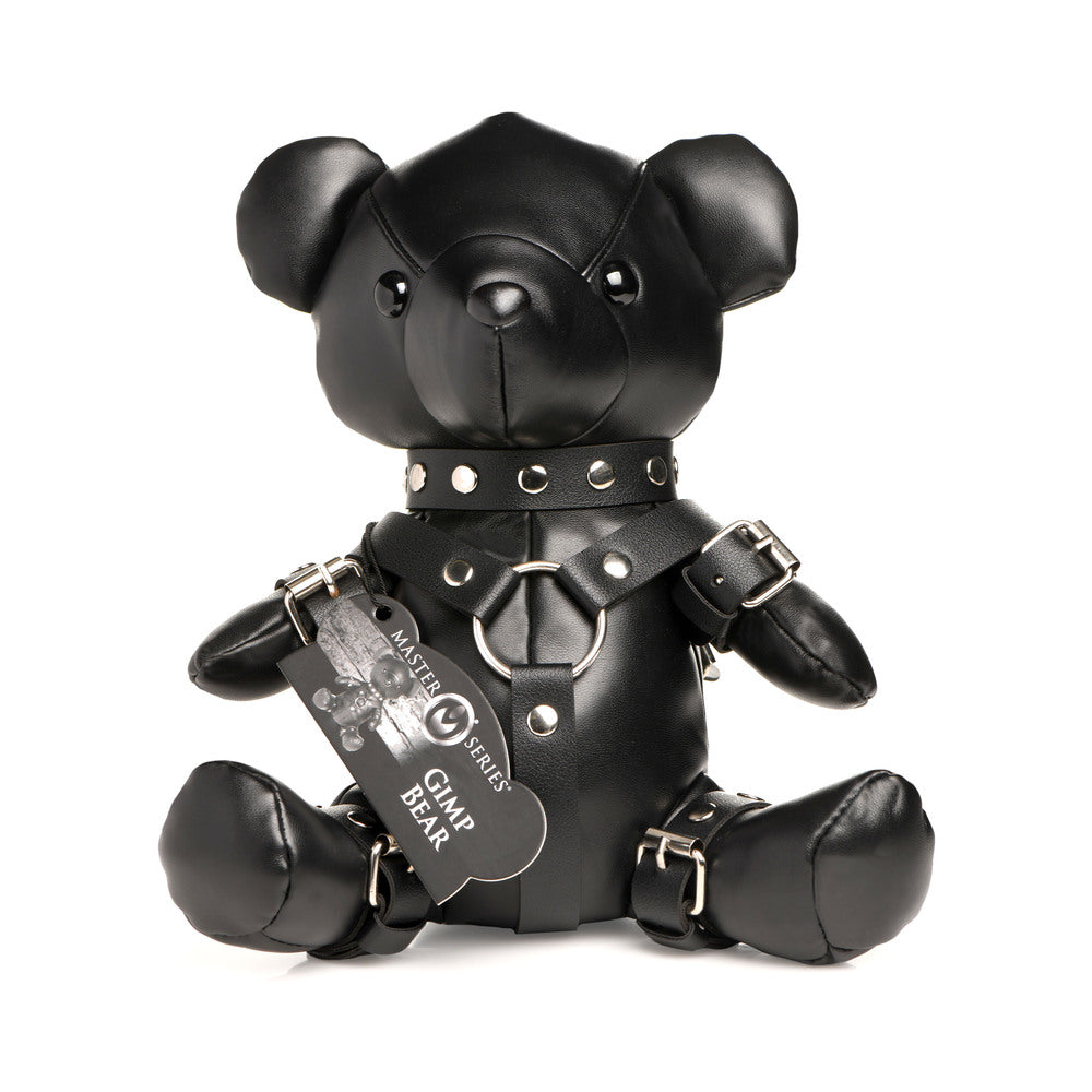 Master Series Gimp Bear Black - Kinky Teddy Bear with Vegan Leather Outfit