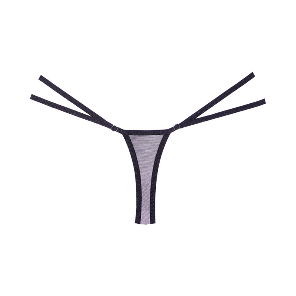 Allure Adore Good Girl Panty Thong – Black Lace with Adjustable Straps