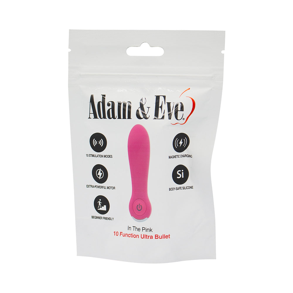 Adam & Eve In The Pink Ultra Bullet - Hot Pink - 10 Stimulation Modes