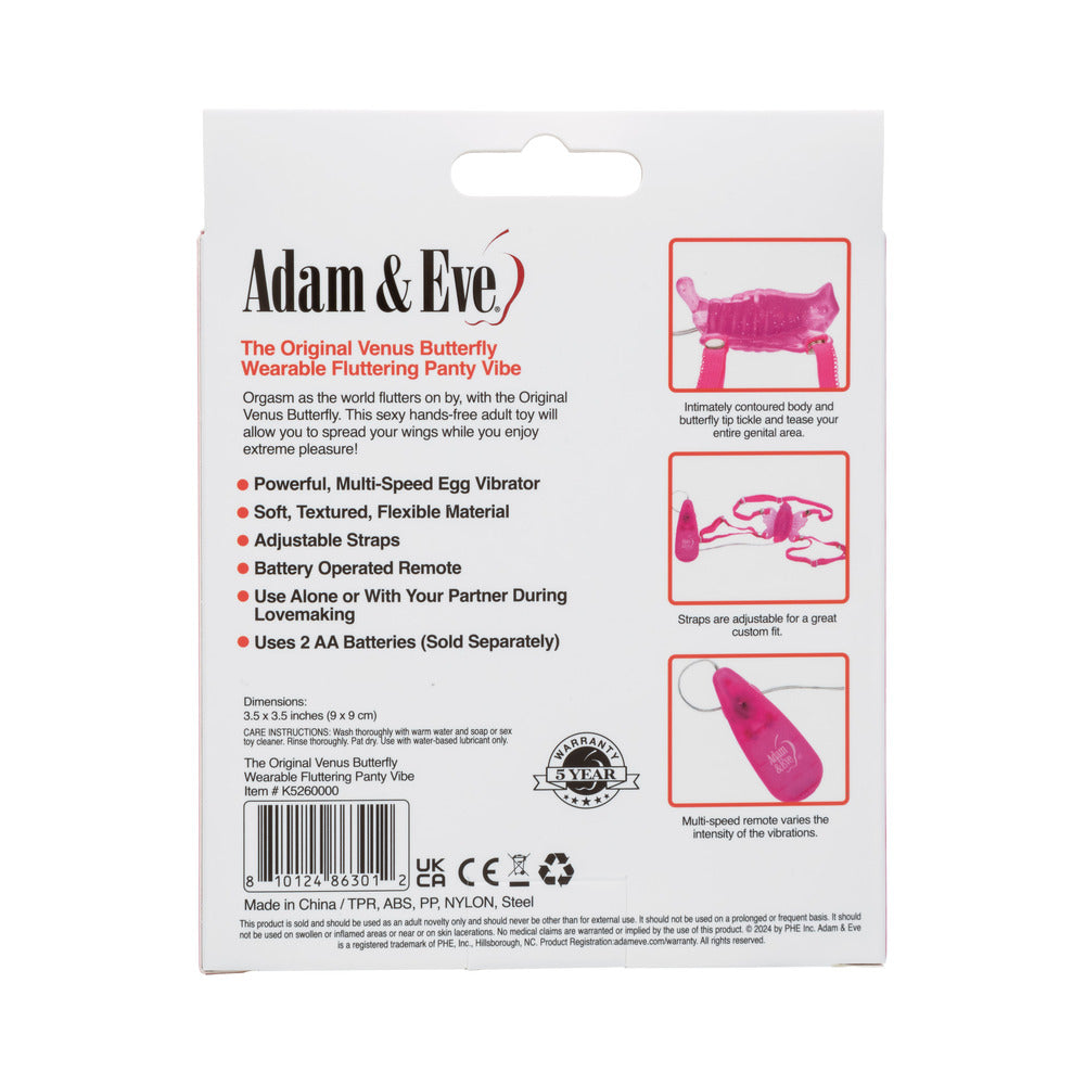 Adam & Eve Original Venus Butterfly Vibrator – Hot Pink