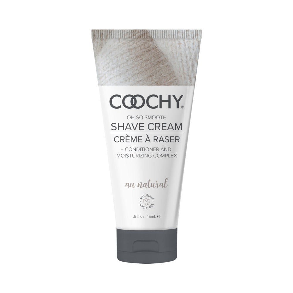 Coochy Au Natural Shave Cream 0.5 oz - Fragrance-Free, Gentle Formula