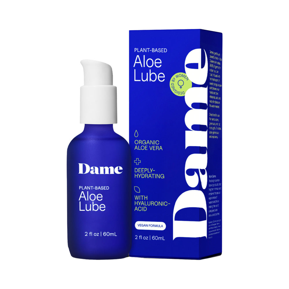Dame Aloe Lube Personal Lubricant 2 oz – Aloe Vera Based, pH-Balanced