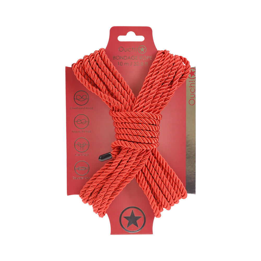 Ouch! Bondage Rope 10 m Nylon – Red
