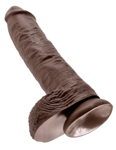 Pipedream King Cock 10-Inch Dildo with Balls – Brown