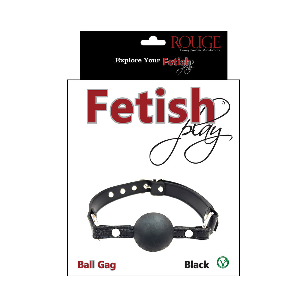 Rouge Fetish Play Vegan Ball Gag – Black