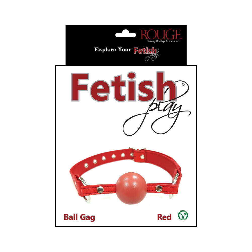 Rouge Fetish Play Vegan Ball Gag – Red