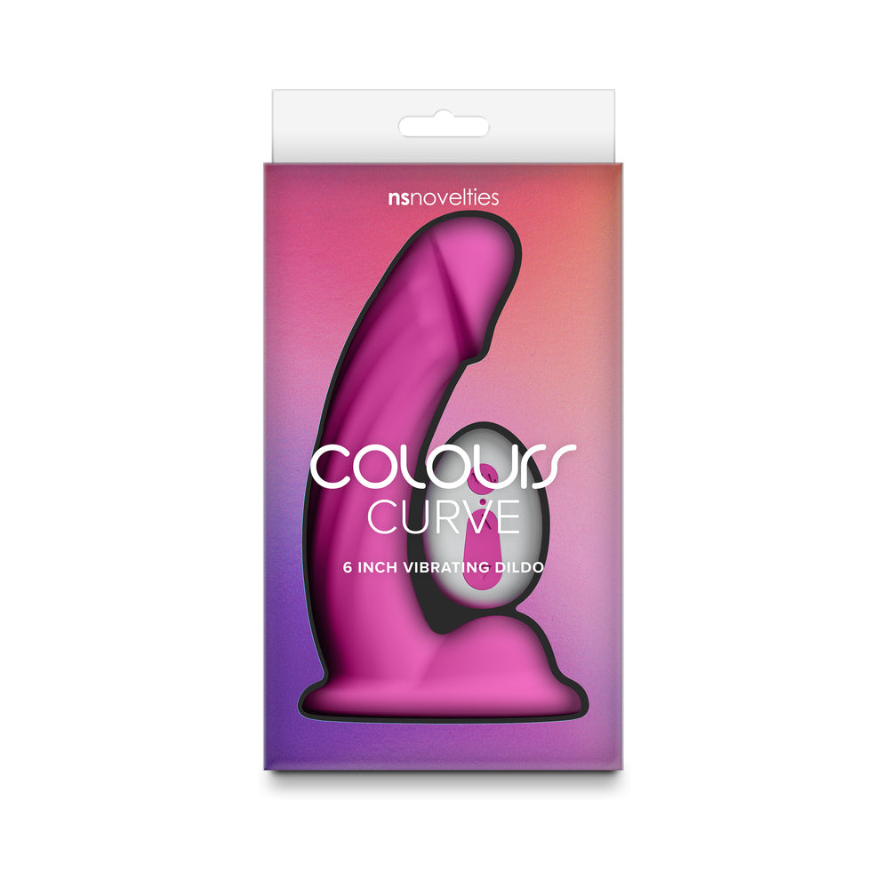 NS Novelties Colours Curve Vibrating 6 in. Dildo – Pink