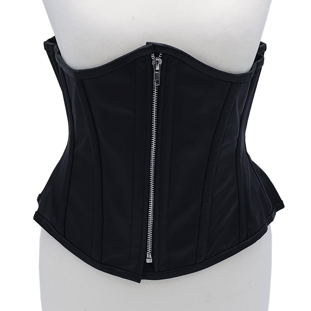 Rouge Leather Corset 3XL/4XL – Black – Adjustable Fit