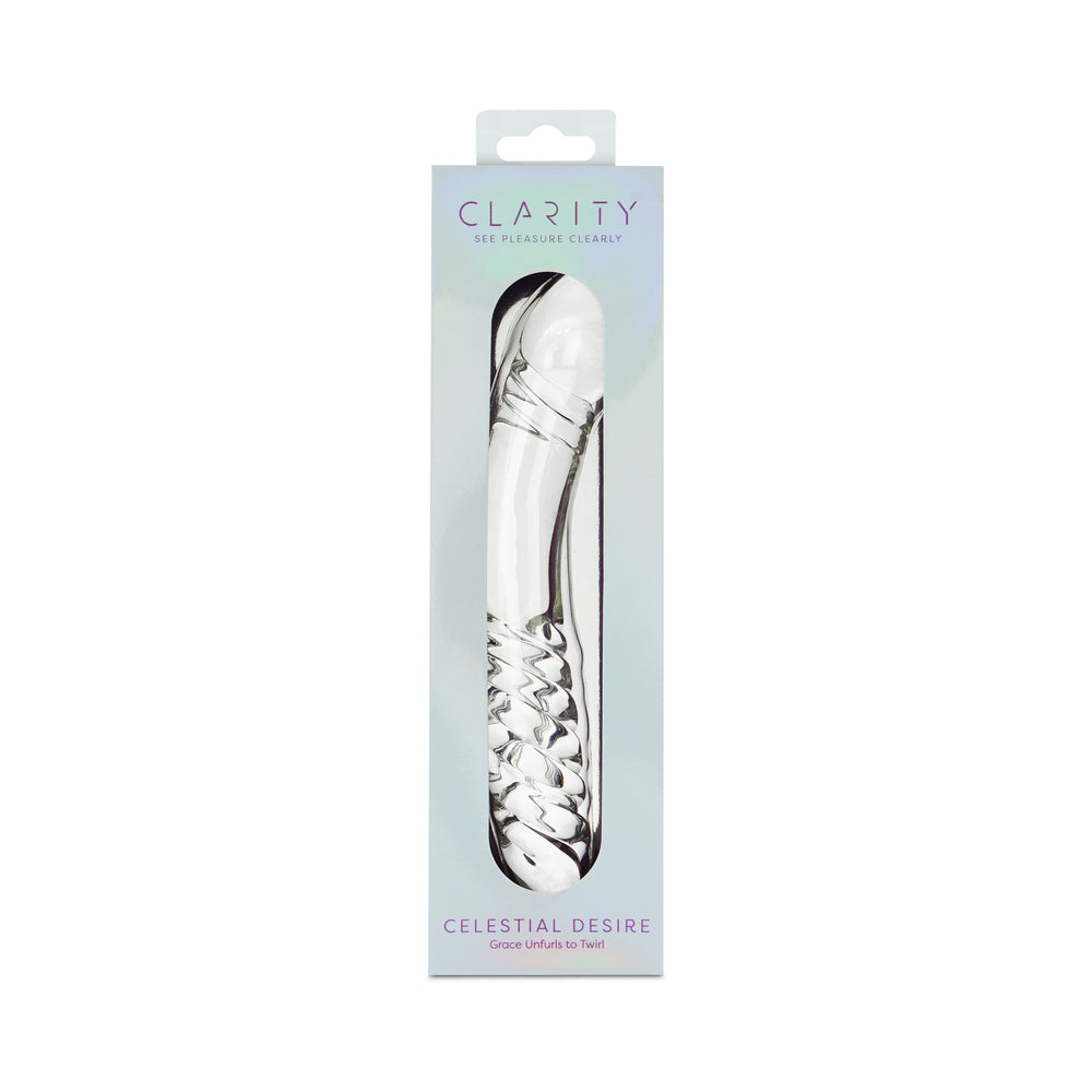 Clarity Celestial Desire Double-Ended Glass Dildo – Clear