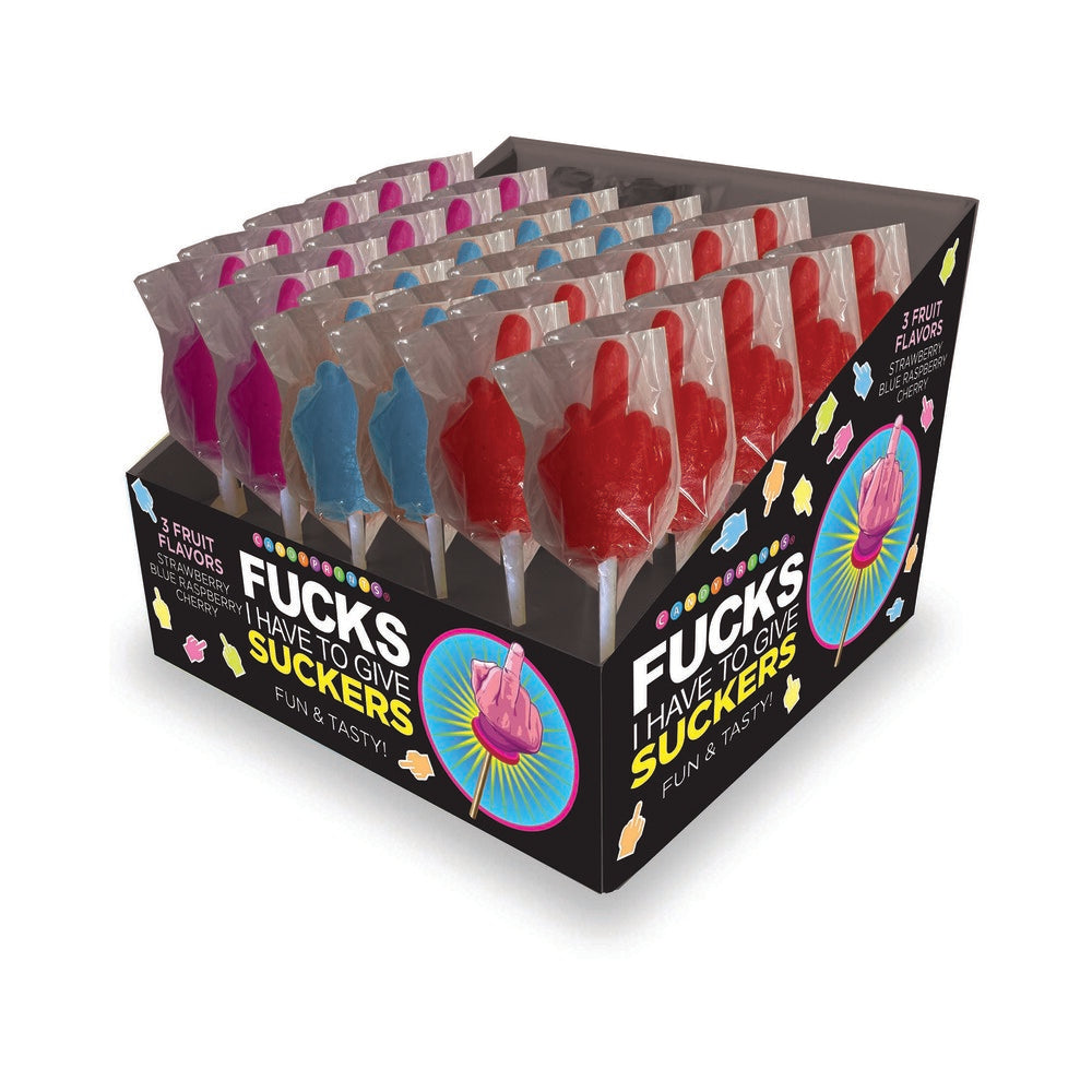 Little Genie Last Fuck Lollipops 30-Piece Display - Assorted Colors