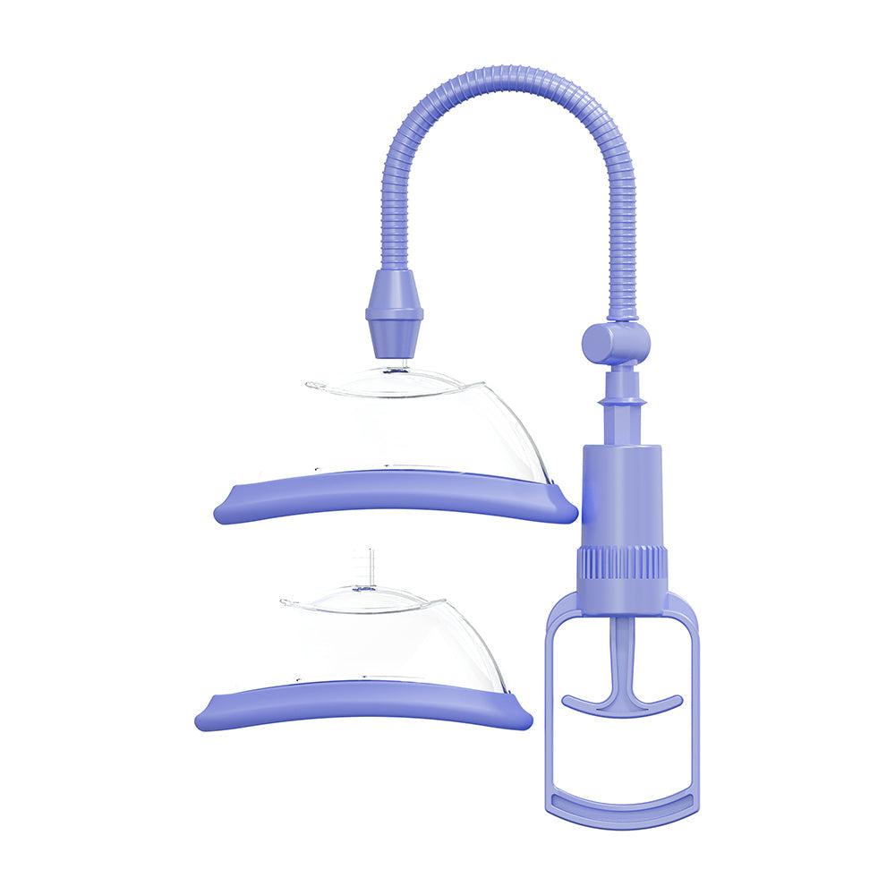 PUMPED Manual Vulva Pump - Light Purple - Includes Two Cups