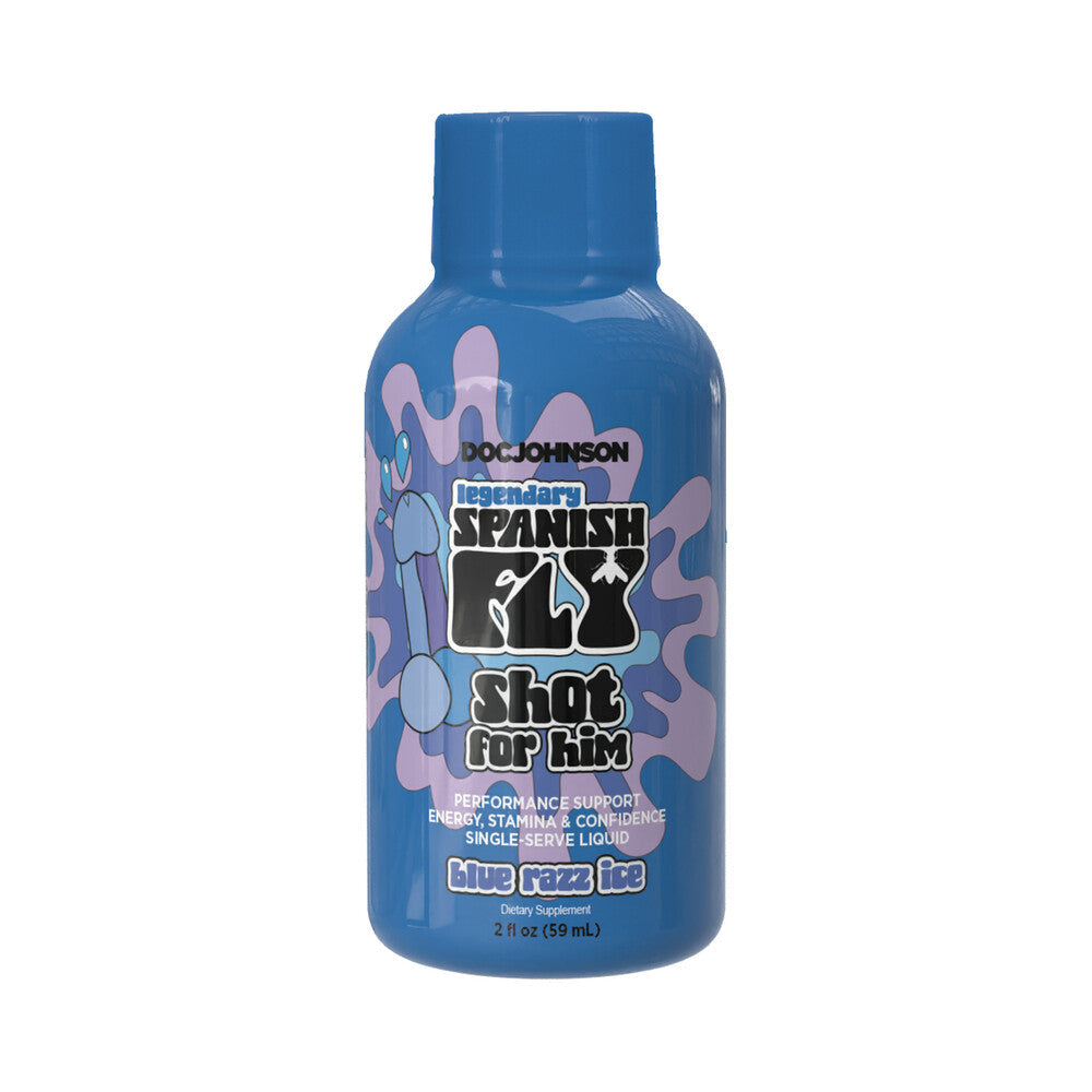 Doc Johnson Spanish Fly Shot For Him 2 oz – Blue Razz Ice