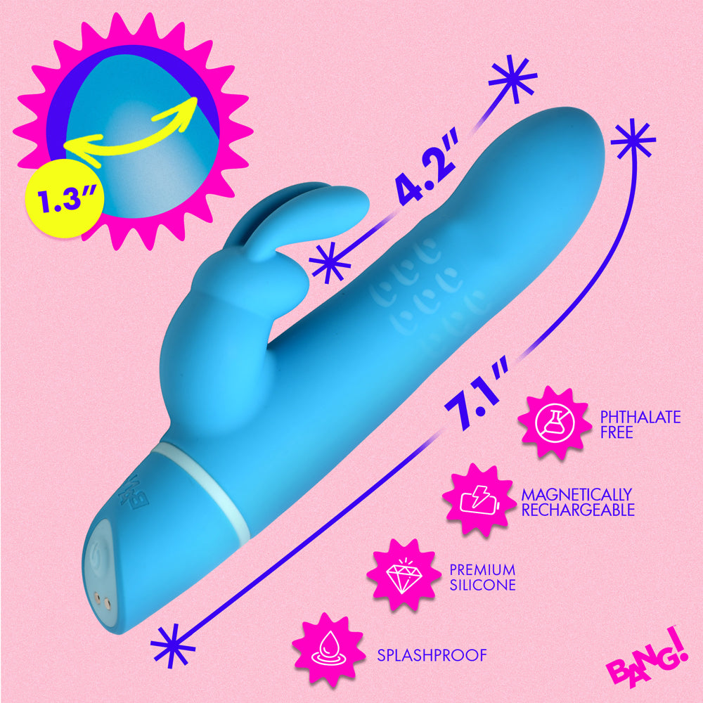 BANG! Silicone Rabbit Vibrator – Blue