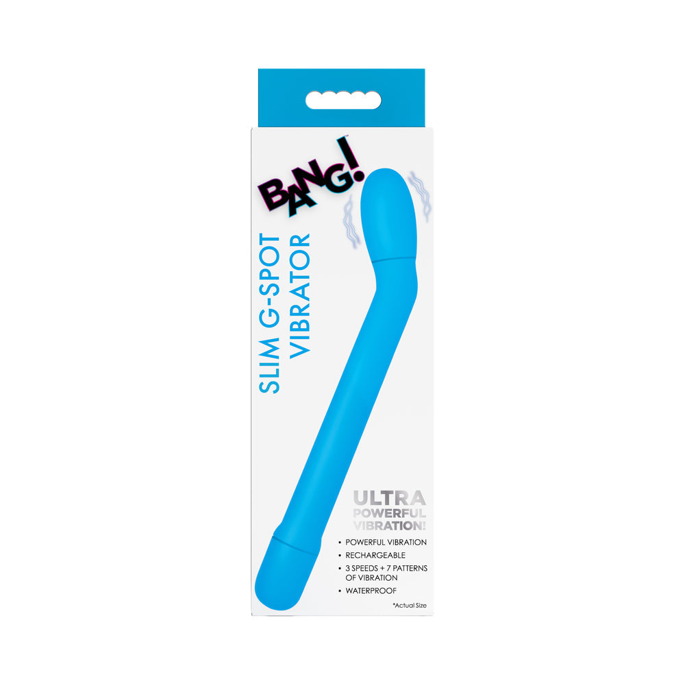 BANG! Slim G-Spot Vibrator – Blue Silicone